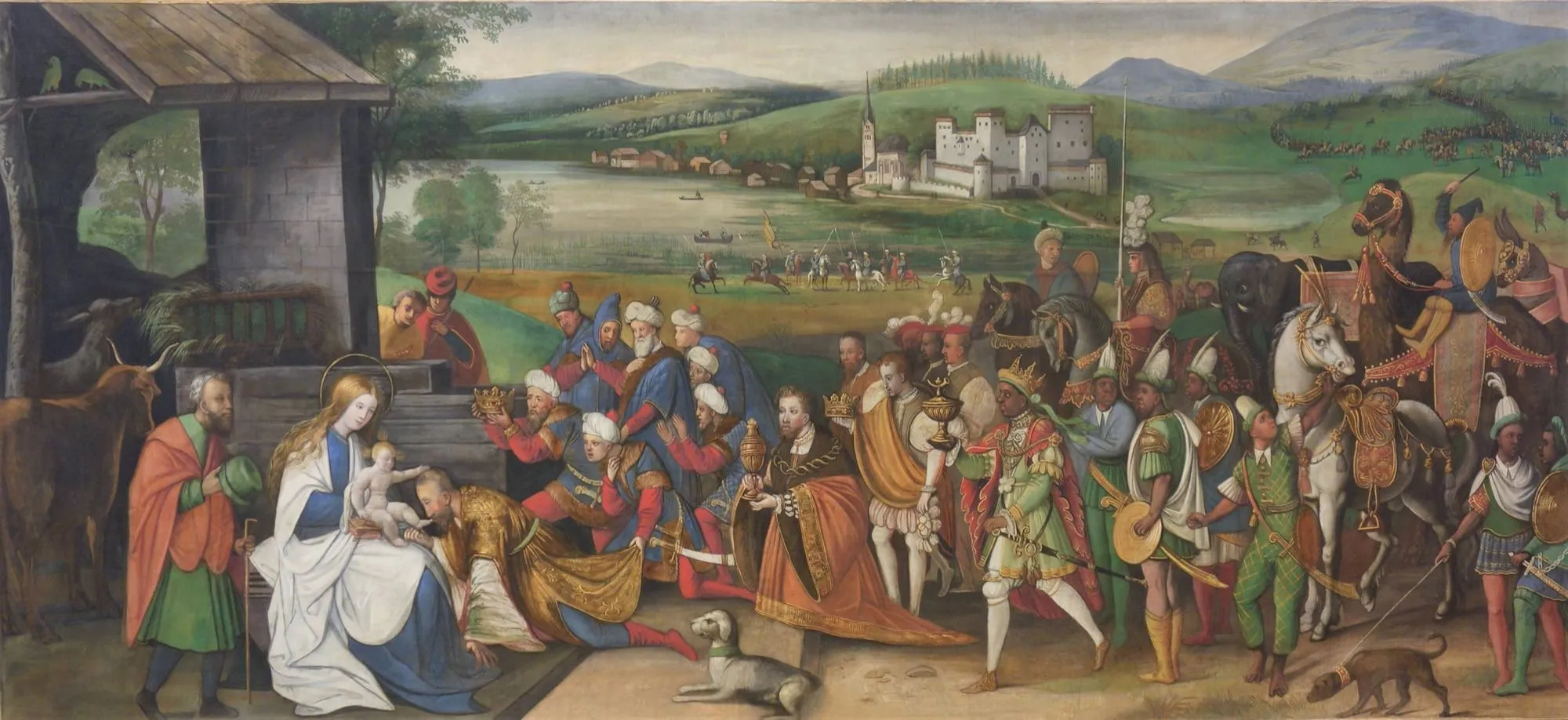 restauriertes Gemälde "Anbetung der Hl. Drei Könige"